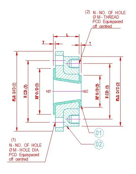 CROSS-SECTION-LINED-REDUCING-FLANG