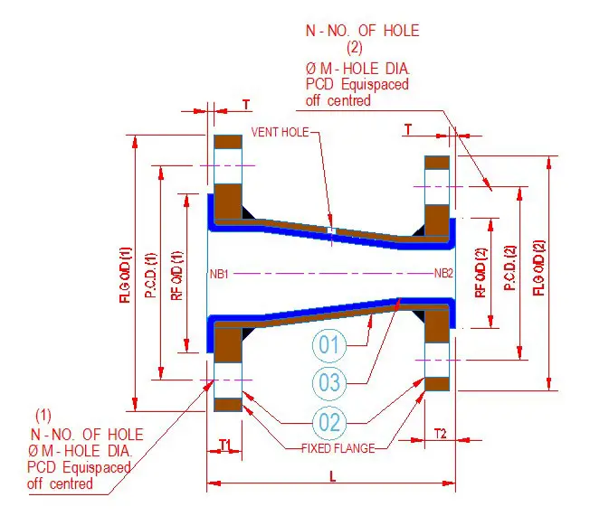 CROSS-SECTION-LINED-CONCENTRIC-REDUCER