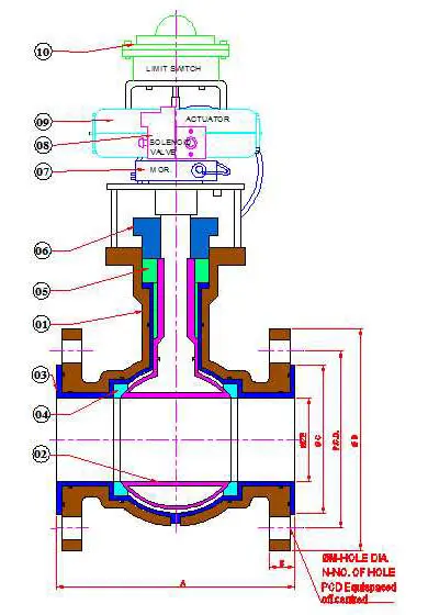 CROSS-SECTION-ACTAUTED-LINED-BALL-VALVE