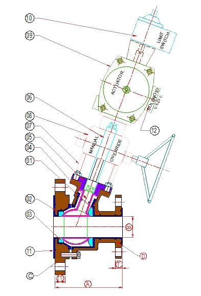CROSS-SECTION-ACTUATED-LINED-FLUSH-BOTTOM-VALVE