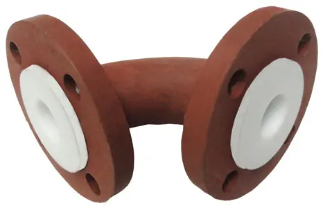 PTFE-FEP-PFA-Lined 90 Degree Elbow
